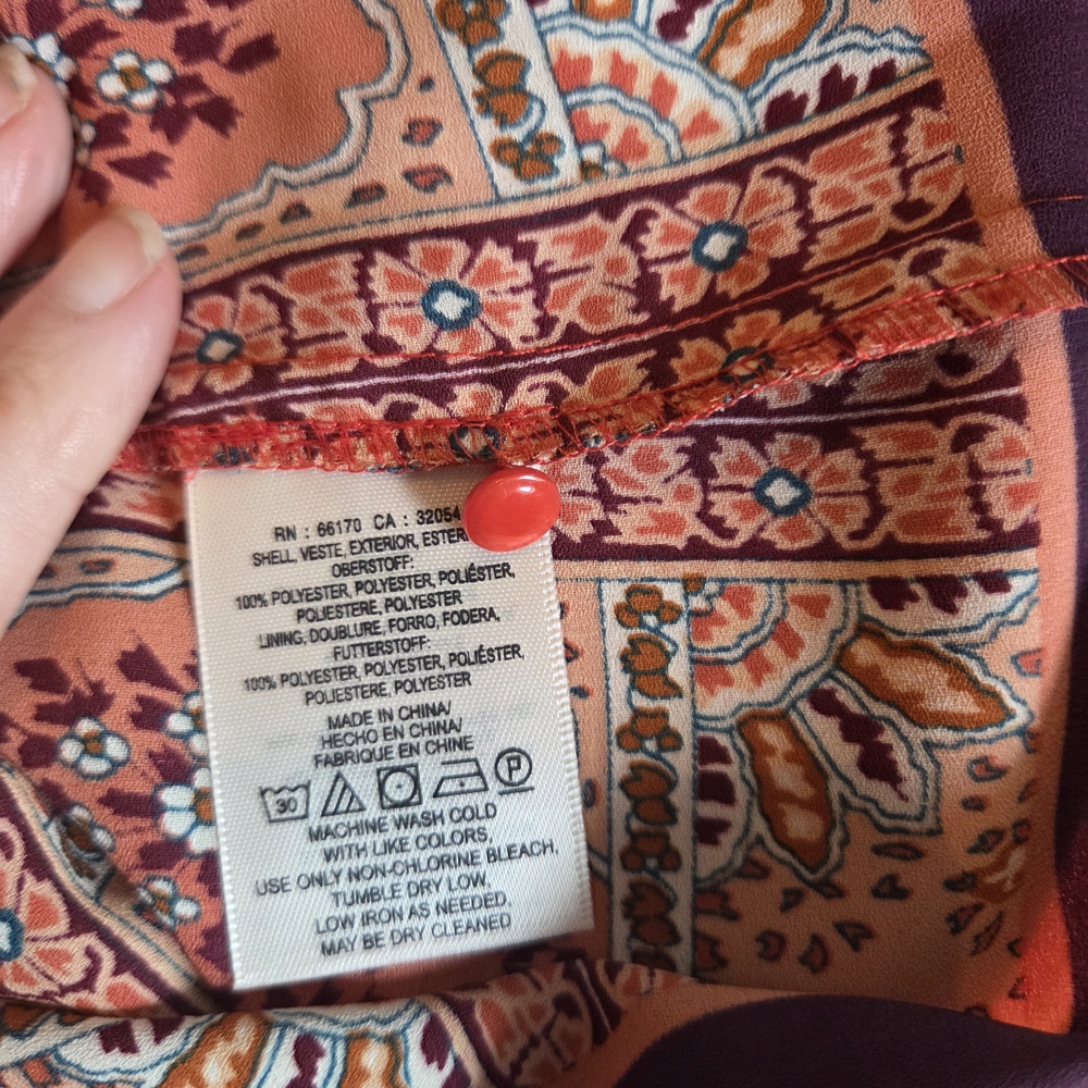 Maeve Orange Patterned Blouse - Picture 5 of 5